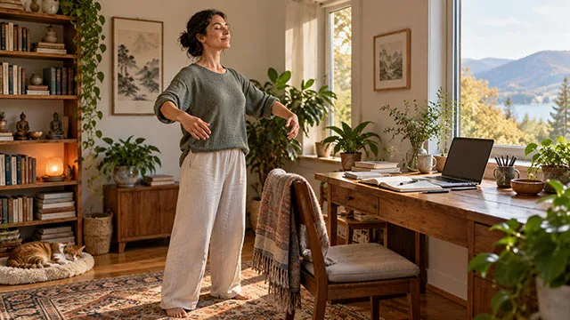 Qi gong pour écrivains : soulager le corps qui écrit assis Qi gong pour écrivains : soulager le corps qui écrit assis